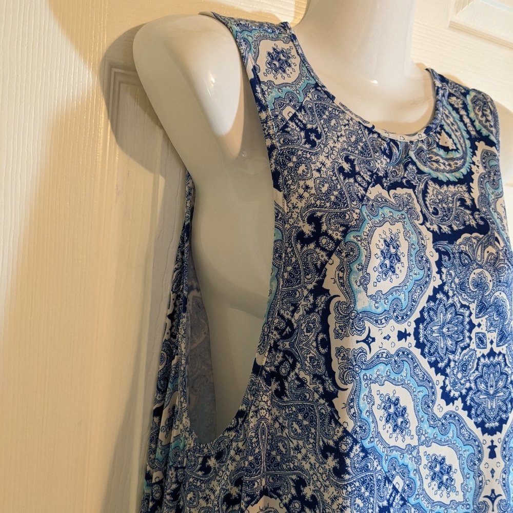 Show Me Your Mumu Blue & White Paisley Garrett Tank Sleeveless Dress - size S - Picture 5 of 9